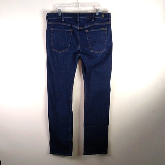 7 For All Mankind "Carsen" Dark Blue Slim Jeans Size 38 - Picture 6 of 9